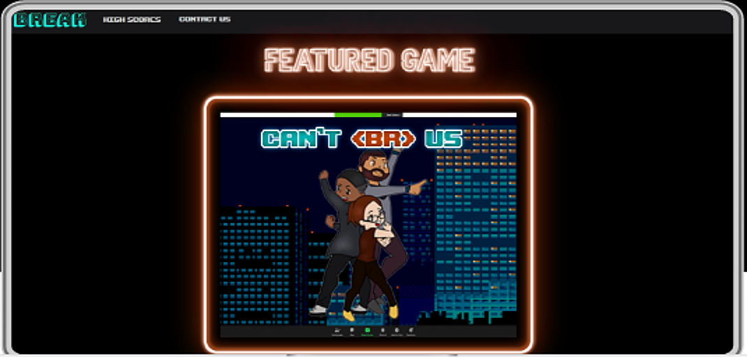 Can't <br> Us featured game on the launcher